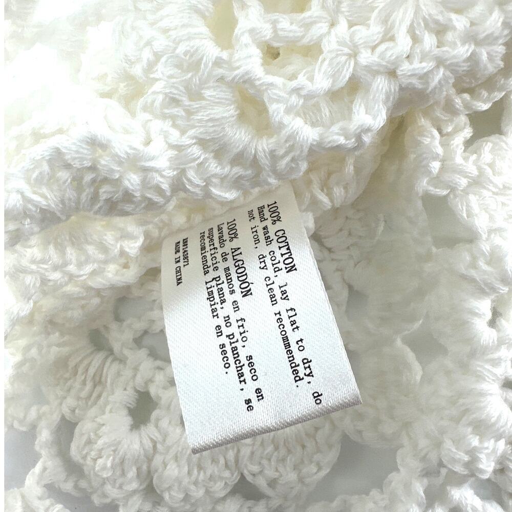 Frankies Bikinis White Seaside Crochet Tank Top Size M - Picture 9 of 11